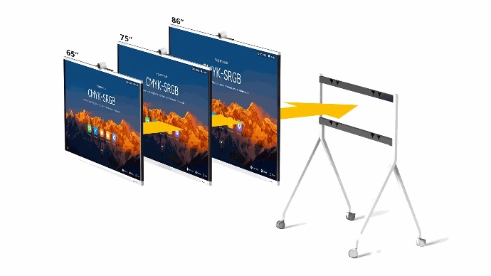 Pantallas interactivas de 65 75 y 86 pulgadas para proyectos educativos y corporativos