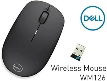 [1004360] MOUSE DELL WM126-BK WIRELESS RECEIVER BLACK.