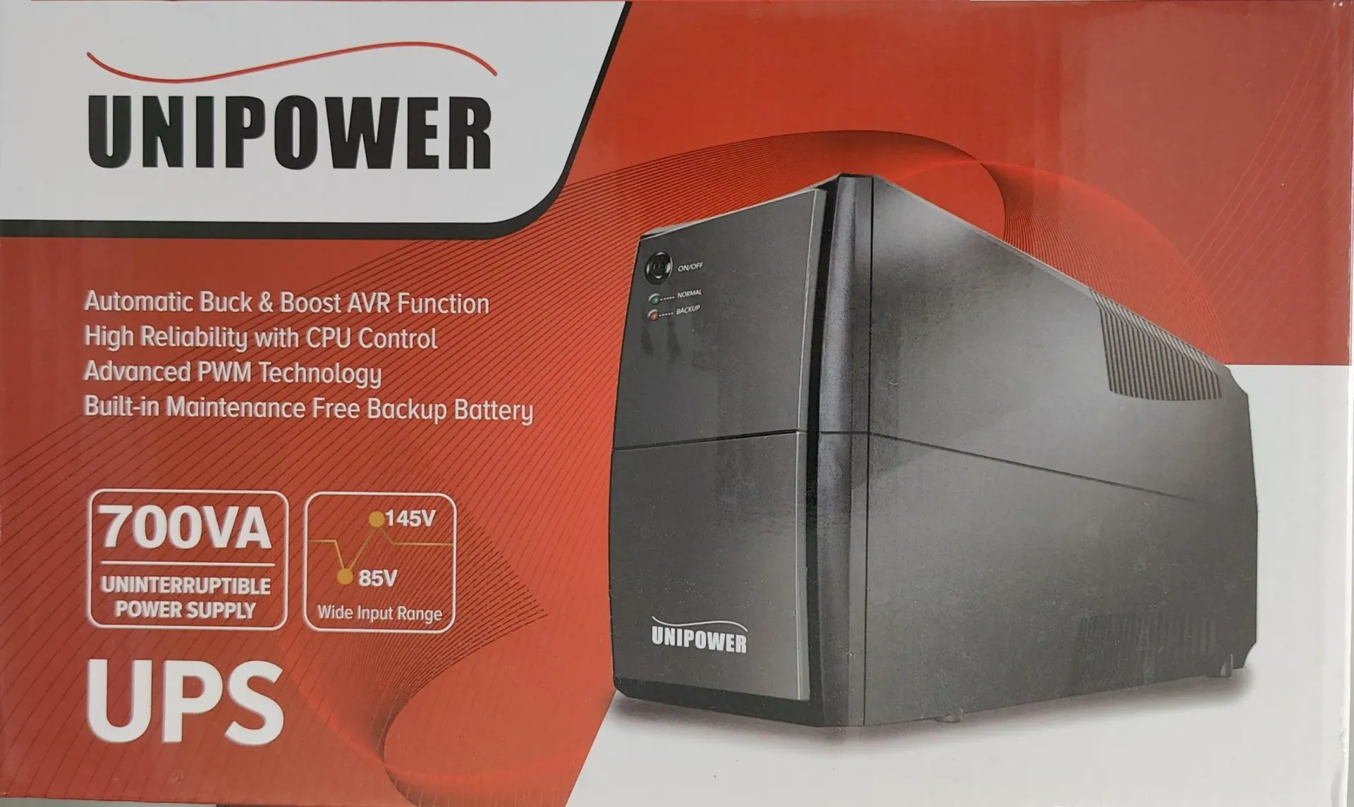 [1004342] UPS UNIPOWER 700VA/360W 110VAC (BU700)