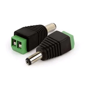 [1004525] CONECTOR DC MACHO CORRIENTE CAMARA (NEGRO CON VERDE)