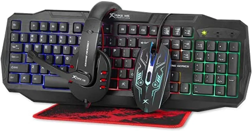 TECLADO GAMING COMBO 4EN1 XTRIKE ME