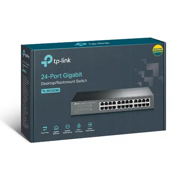 [TL-SG1024D] SWITCH DE 24 PUERTOS GIGABIT PARA ESCRITORIO / MONTAJE EN RACK TL-SG1024D