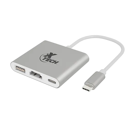[XTC-565] ADAPTADOR MULTIPUERTO USB TIPO C 3-EN-1