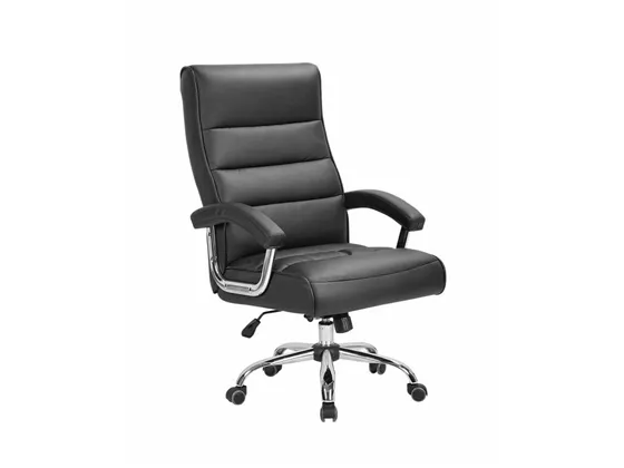 [SIT-M890] SILLA EJECUTIVA MYO, NEGRO LEATHER, REPOSA DE BRAZOS.